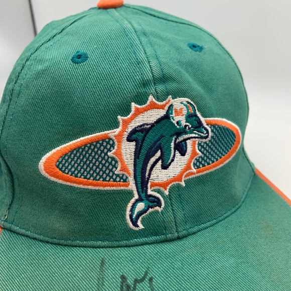 Vintage 90s Sports Specialties Miami Dolphins Retro NFL Pro Line Hat Autographed - Picture 3 of 16